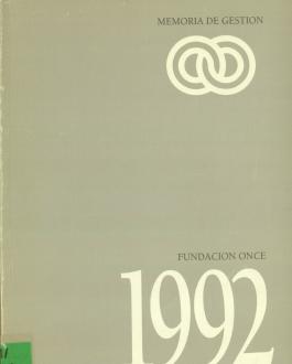 Portada Memoria de Fundación ONCE (1992)