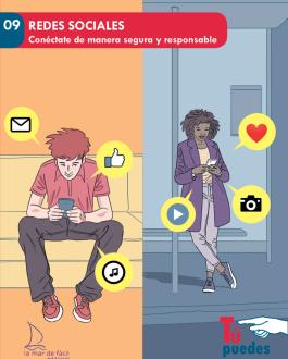 Portada Redes sociales. Conéctate de manera segura y responsable