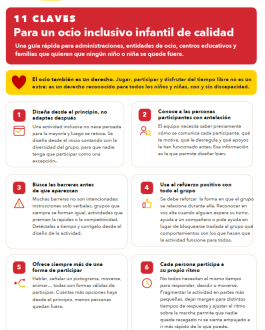 Portada 11 CLAVES Para un ocio inclusivo infantil de calidad