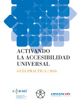 Portada Activando la accesibilidad universal, Guía práctica 2016