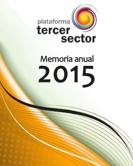 Portada Plataforma tercer sector: memoria anual 2015