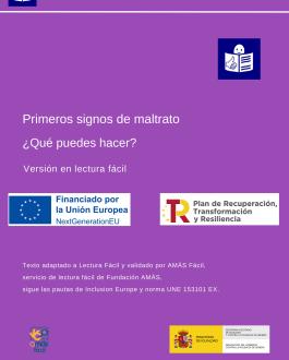 Portada Primeros signos de maltrato ¿Qué puedes hacer? Versión en lectura fácil