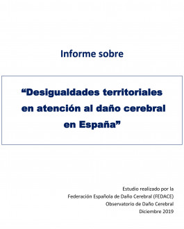 Portada Desigualdades territoriales en atención al daño cerebral en España