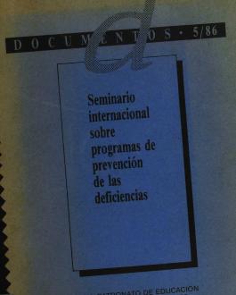 Portada Seminario internacional sobre programas de prevención de las deficiencias
