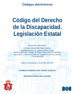 Portada Código del Derecho de la Discapacidad. Legislación Estatal (Edición actualizada a 30 de abril de 2025)
