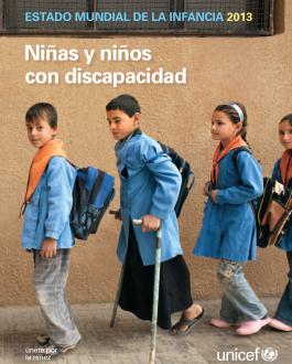 Portada Estado Mundial de la Infancia. Niñas y niños con discapacidad