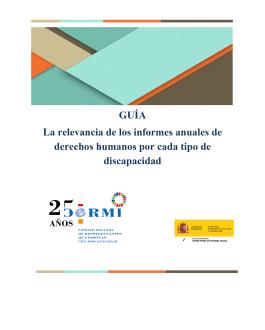 Cubierta La relevancia de los informes anuales de derechos humanos por cada tipo de discapacidad