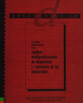 Portada Consulta internacional sobre equipos multiprofesionales de diagnostico y valoracion de las minusvalias