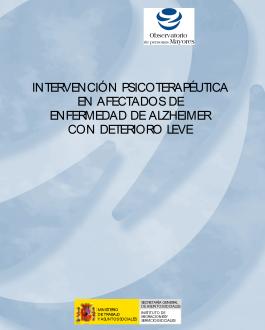 Portada del Libro Intervención psicoterapéutica en afectados de enfermedad de Alzheimer con deterioro leve