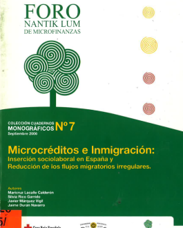 Portada Microcreditos e inmigración: insercción sociolaboral en España y reducción de los flujos migratorios irregulares