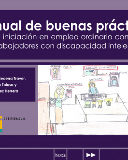 Portada Manual de buenas prácticas para la iniciación en empleo ordinario con apoyo de trabajadores con discapacidad intelectual