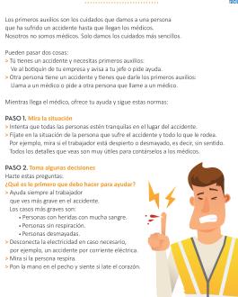 Actuación en caso de accidente. Lectura Fácil