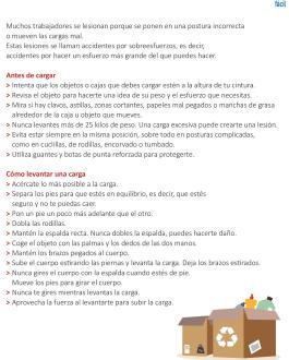 Mover cargas. Lectura Fácil
