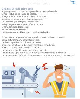 Exposición al ruido. Léctura Fácil