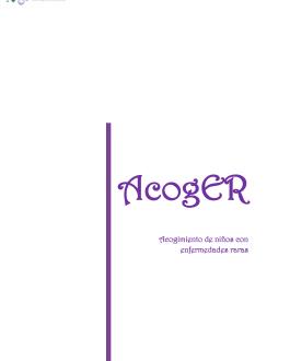 Portada Acogimiento de niños con enfermedades raras