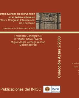 Portada Ultimos avances en intervención en el ámbito educativo: actas V congreso internacional de educación