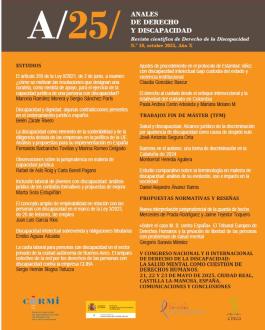 Cubierta Anales de Derecho y Discapacidad 2024. Volumen X