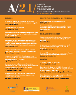 Portada Anales de Derecho y Discapacidad (Tomo VI)