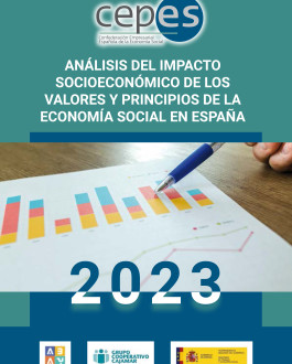 Portada Análisis del impacto socioeconómico de los valores y principios de la economía social en España 2023