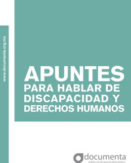 Portada Apuntes para hablar de discapacidad y derechos humanos