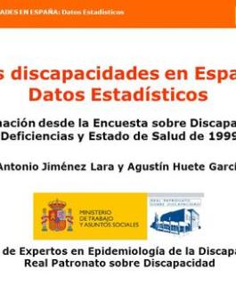 portada informe El presente documento analiza los datos de la "Encuesta sobre Discapacidad, Deficiencias y Estado de Salud", llevada a cabo en el año 1999 por el Instituto Nacional de Estadística (INE).