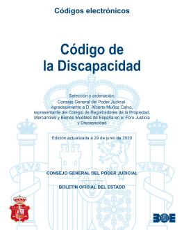 POrtada Código de la discapacidad. Edición actualizada a 29 de junio de 2020