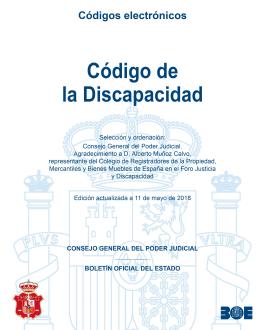 Portada Código de la discapacidad. Edición actualizada a 11 de mayo de 2018