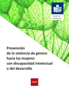 Portada folleto Prevención de la violencia de género hacia las mujeres con discapacidad intelectual o del desarrollo
