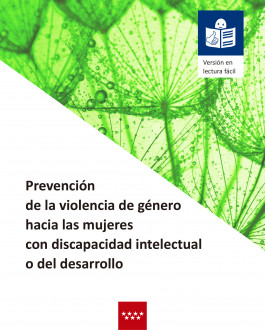 Portada folleto Prevención de la violencia de género hacia las mujeres con discapacidad intelectual o del desarrollo