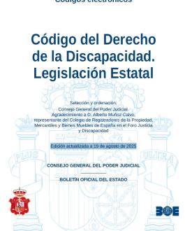 Portada Código del Derecho de la Discapacidad. Legislación Estatal (Edición actualizada a 19 de agosto de 2025)