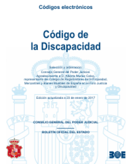 Portada del libro código de la discapacidad