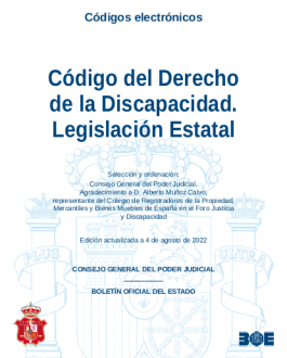 Portada Código del Derecho de la Discapacidad. Legislación Estatal (Edición actualizada a 4 de agosto de 2022)