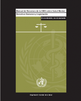 Portada Manual de Recursos de la OMS sobre Salud Mental. Derechos humanos y legislación