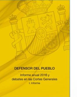 Portada del informe defensor del pueblo 2016