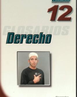 portada Glosario de lengua de signos: Derecho