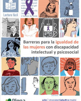 Portada diptico Barreras para la igualdad de las mujeres con discapacidad intelectual y psicosocial 