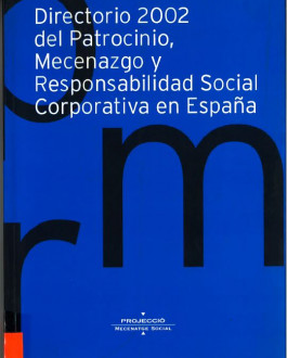 Portada Directorio 2002 del Patrocinio, Mecenazgo y Responsabilidad Social Corporativa en España