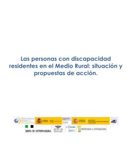 Portada Las personas con discapacidad residentes en el Medio Rural: situación y propuestas de acción