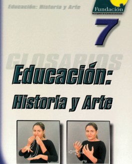 Portada Glosario de lengua de signos Educación: Historia y Arte