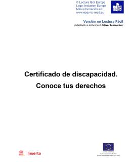 Certificado de discapacidad. Conoce tus derechos (lectura fácil)
