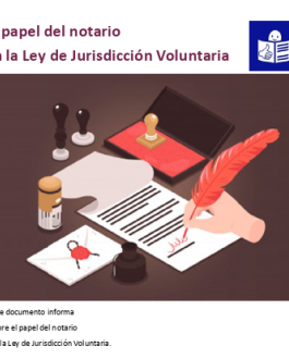 Portada El papel del notario en la Ley de Jurisdicción Voluntaria