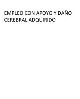 Empleo con apoyo y daño cerebral adquirido