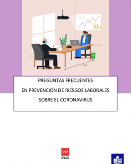 Cubierta Preguntas frecuentes en prevención de riesgos laborales sobre el coronavirus (Lectura Fácil)