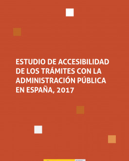 Portada Estudio de accesibilidad de los trámites con la Administración Pública en España, 2017