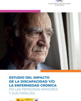 cubierta Estudio del impacto de la discapacidad y/o la enfermedad crónica en las personas mayores y sus familias