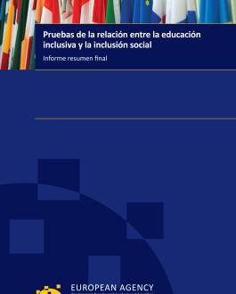 Portada Pruebas de la relación entre la educación inclusiva y la inclusión social informe resumen final