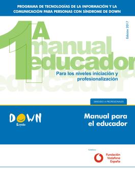 Portada Manual para el educador del programa de tecnologías de la información y la comunicación para personas con síndrome de Down