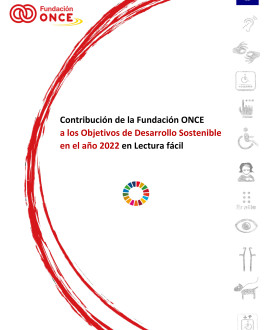 Cubierta Contribución de la Fundación ONCE a los Objetivos de Desarrollo Sostenible en el año 2022 en Lectura fácil