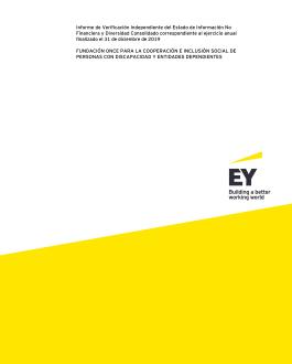 Portada Estado de Información no Financiera Consolidado de Fundación ONCE 2019