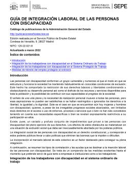 Guía de Integración Laboral de las Personas con Discapacidad (marzo 2022)